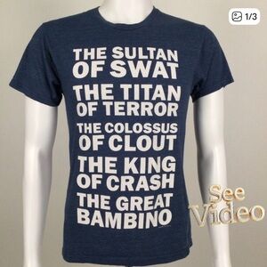 👛 (ANY 2/$20) Vintage THE SANDLOT Sultan of Swat Motif Tee. See video